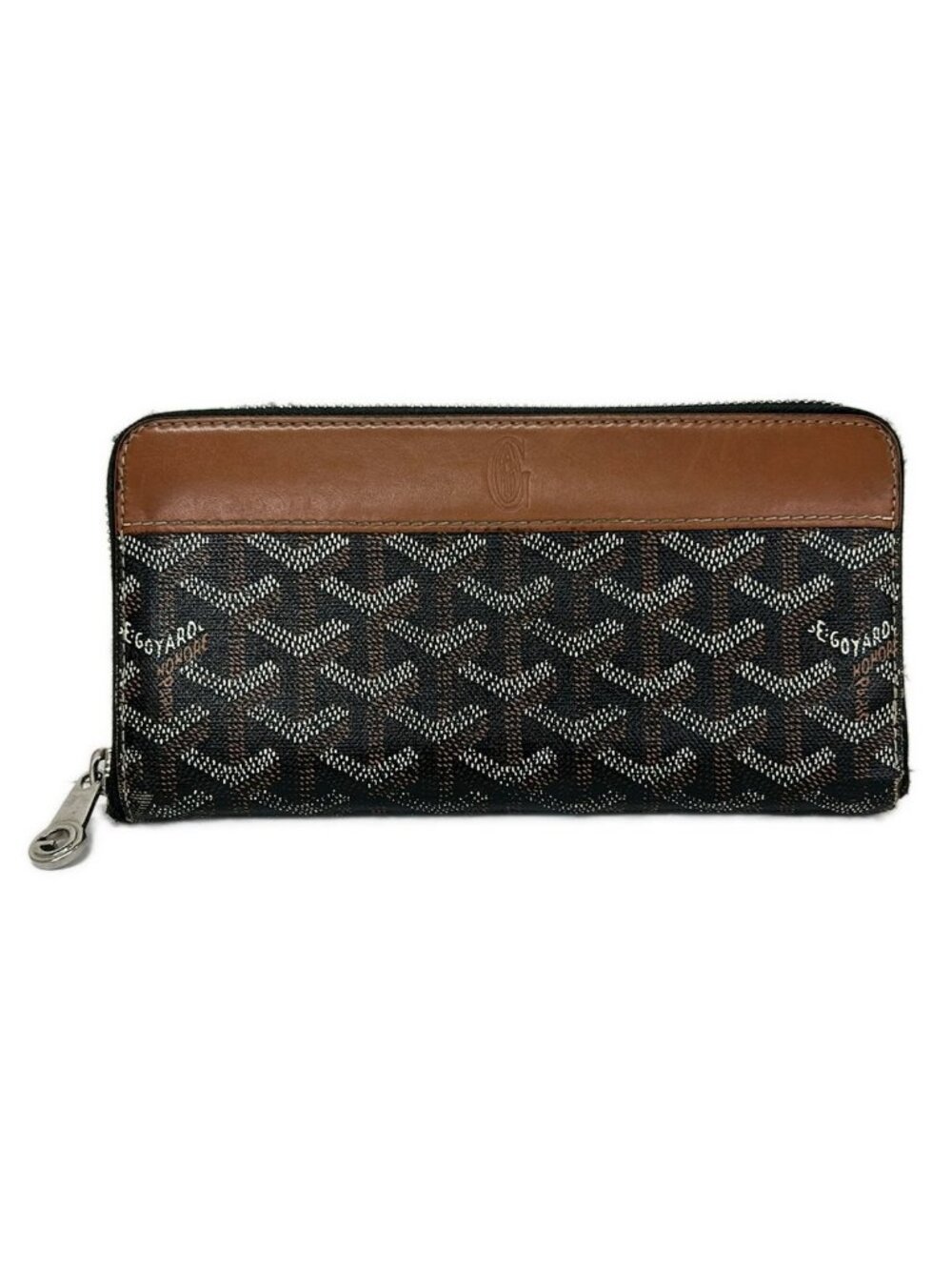 Goyard Wallet Matignon Black Brown Leather